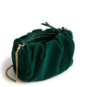 Vera Bradley Blake Crossbody Bag With Chain Strap Sea Moss Green Velvet -NWT